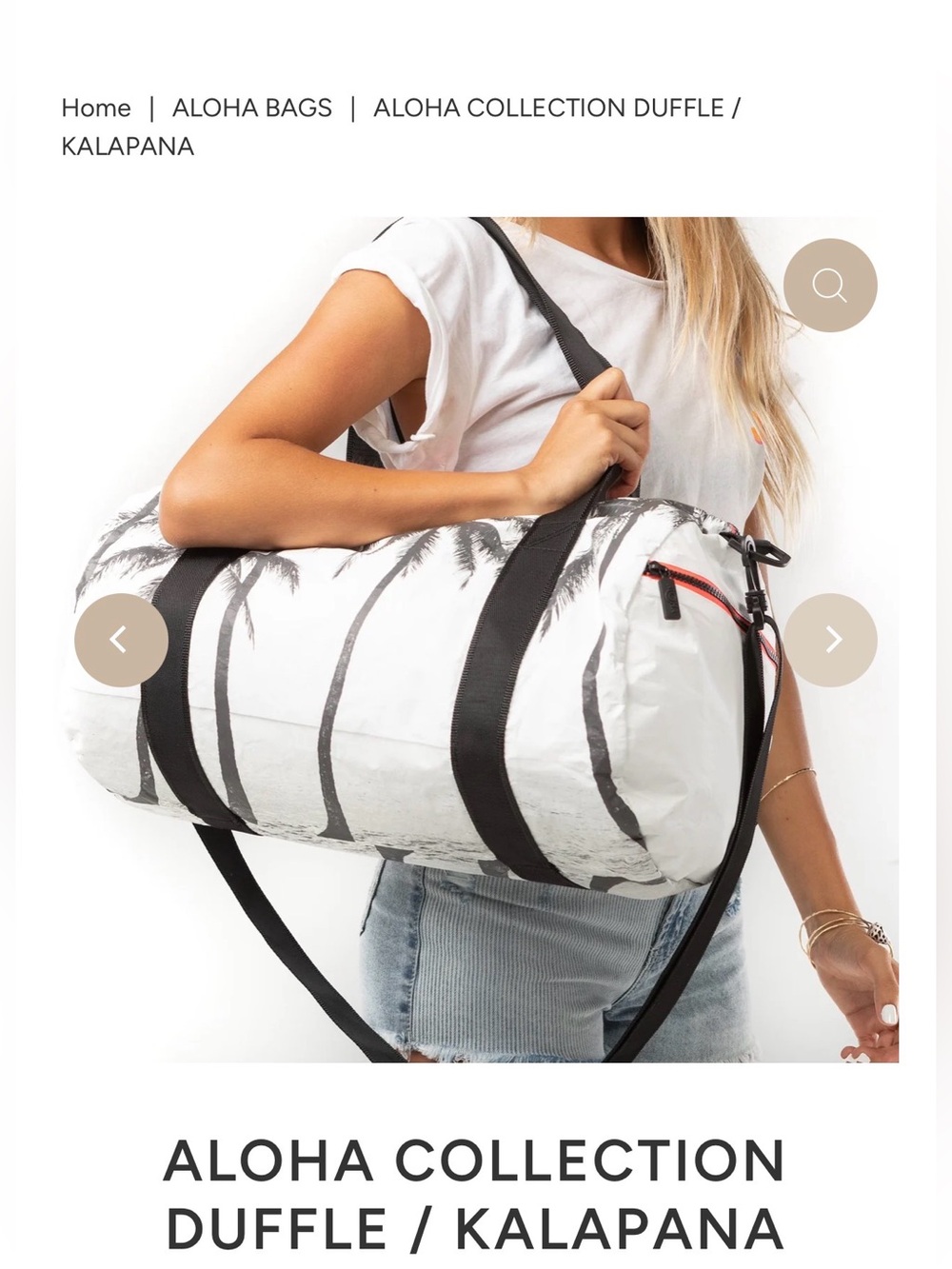 NWT ALOHA COLLECTION DUFFLE KALAPANA LIMITED EDITION